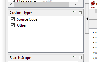 Custom Types pane
