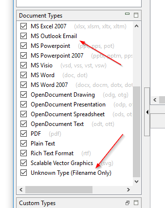 Nouveaux types de documents