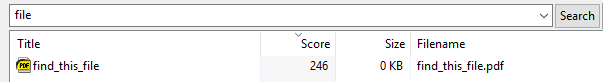 Smarter filename indexing