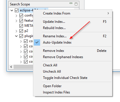 Auto-Update Index