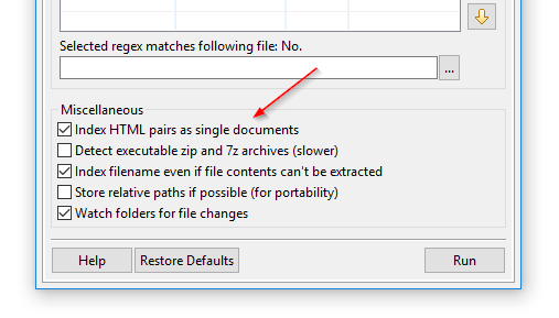 HTML pairing checkbox removed