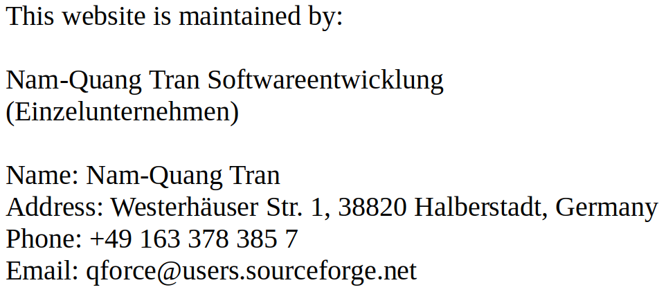 Legal notice
